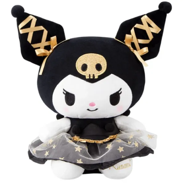 Λούτρινο Sanrio Kuromi Hello Kitty 34cm 1440-233 Μαύρο