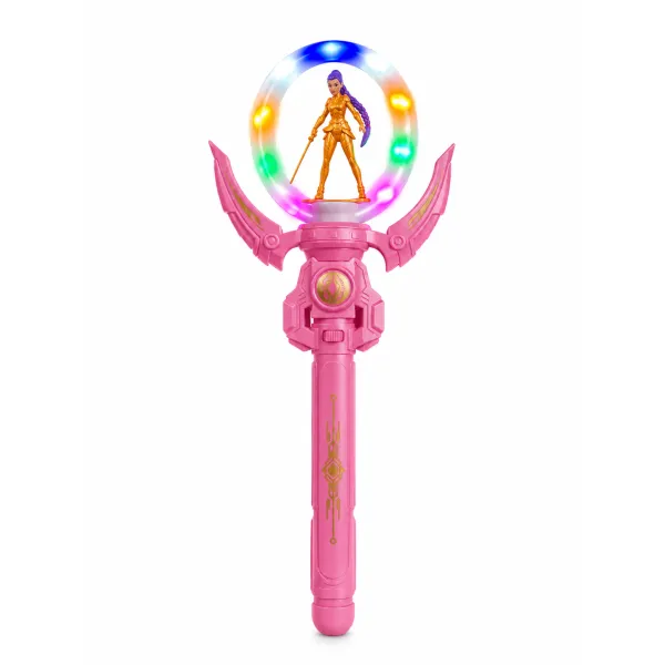 Ραβδί KPOP Demon Hunters Rumi Ροζ 37cm με Μουσική LED Φωτισμό και Περιστροφή 51540-2