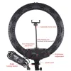 Ring Light 18'' 43cm 3200-5800K με Τρίποδο Δαπέδου 80cm-200cm  και Βάση για Κινητό CXB-460 Μαύρο