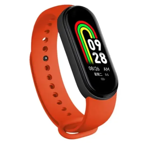 Smartwatch Βραχιόλι M8 Fitness Smart Band Ρολόγια Γυναικείο Ανδρικό Ρολόι Πιεσόμετρο Αθλητικό Κόκκινο