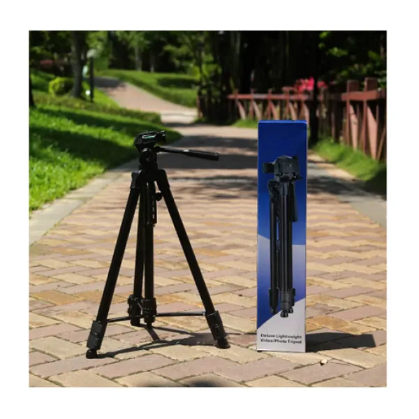 Professional Camera Tripod with Adjustable Height 62-170cm and Hook for Cameras and Ring Light SL-3600