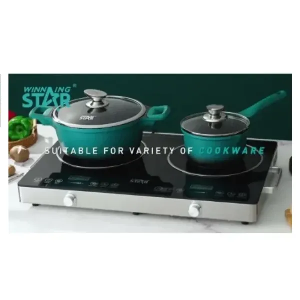 Φορητή Διπλή Επαγωγική Εστία Μαγειρικής 1800W Winning star ST-9676