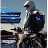 Σακίδιο Αναβάτη για Laptop Smart Backpack LED 40L T7 Μαύρο