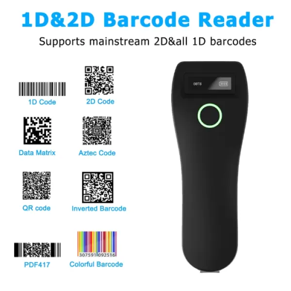 Ασύρματος σαρωτής γραμμωτού κώδικα 1D 2D CMOS USB Bluetooth Mini Pocket QR Reader IOS Android Windows για πληρωμή μέσω κινητού W6 C70