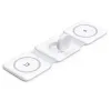 Ασύρματη βάση φόρτισης πολλαπλών λειτουργιών 3 σε 1 Magnetic Wireless Charger  WXC001 Λευκό