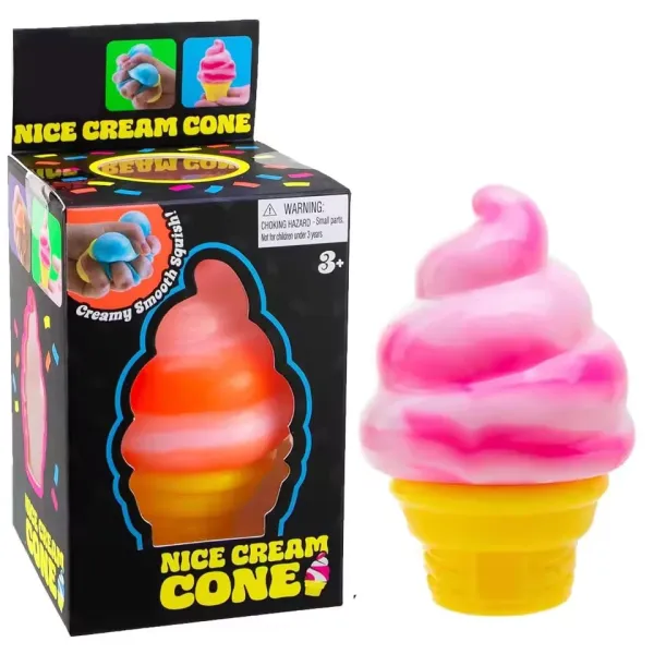 Antistress Toy Nice Cream Cone Ice Cream Cone Squishy Fidget Toy Multicolor 66881-1