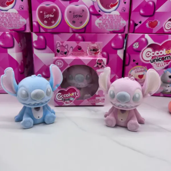 Coccolotti Love & Tell Disney Stitch & Angel Blind Box Ηχογράφηση Φωτεινό 11050-1 Μπλε