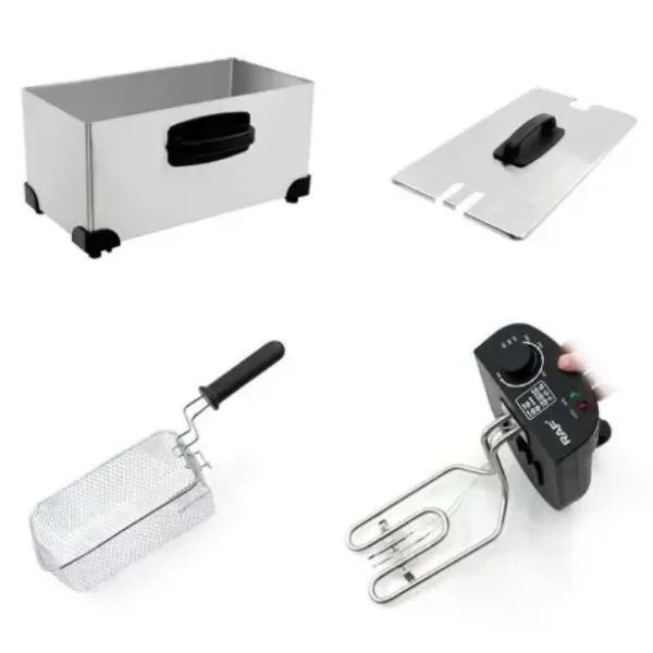 Φριτέζα Λαδιού με Αποσπώμενο Κάδο 2000W 3.5lt RAF R.5299 Ασημί