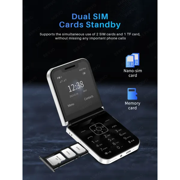 Αναδιπλούμενο Κινητό Τηλέφωνο 2.4” με 2 sim με Ελληνικό μενού I15Pro Ροζ