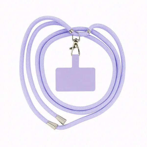 Κρεμαστό / Λουράκι Κινητού – Λιλά Νάιλον με Μεταλλικό Κλιπ LANYARD-1 Λιλά
