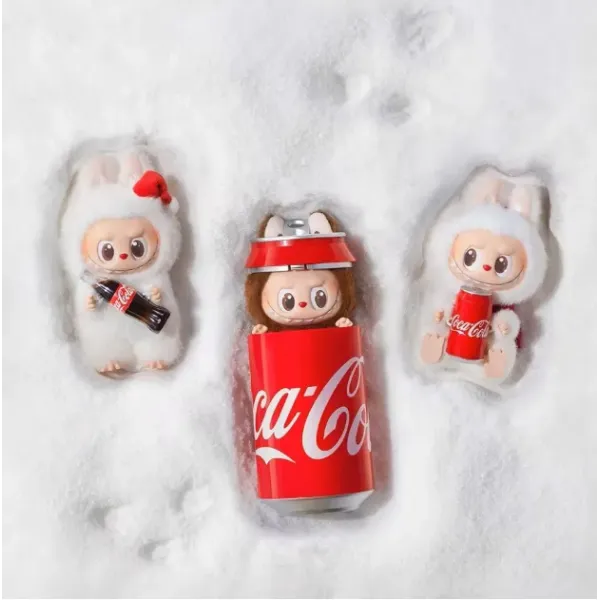 Labubu Monsters Coca-Cola Λούτρινο Πλαστικό Πρόσωπο Have A Seat Vinyl Plush Blind Box 1440-69315