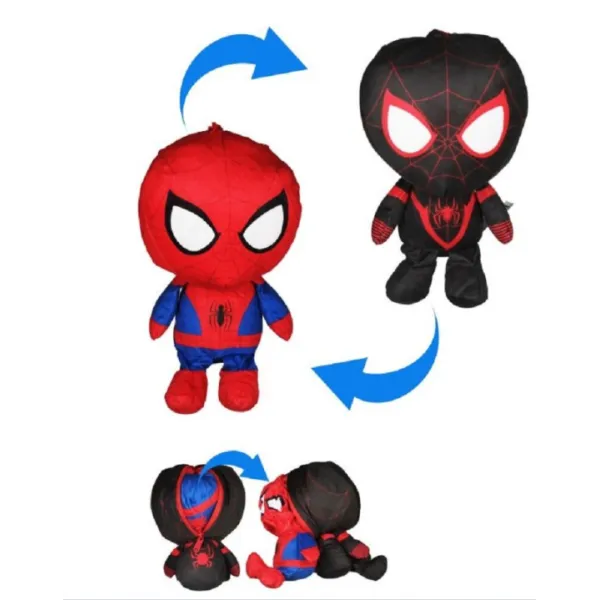 Λούτρινο Marvel AVENGERS 2 σε 1 Αντιστρέψιμη δύο Όψεων 30cm Spiderman Miles Morales 5221-SM