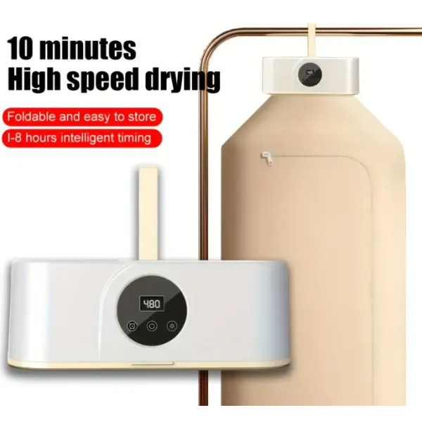 Μίνι Αναδιπλούμενος Στεγνωτήρας - Γρήγορο Στέγνωμα, Πλύσιμο & Στέγνωμα με Λειτουργία Χρονοδιακόπτη για Ταξίδια, Επαγγελματικά Ταξίδια, Διαμερίσματα SE-237 Λευκό