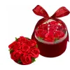 Μπουκέτο Τεχνητό Κόκκινο Τριαντάφυλλο με Κουτί Δώρο Αγ Βαλεντίνου 84703 Κόκκινο