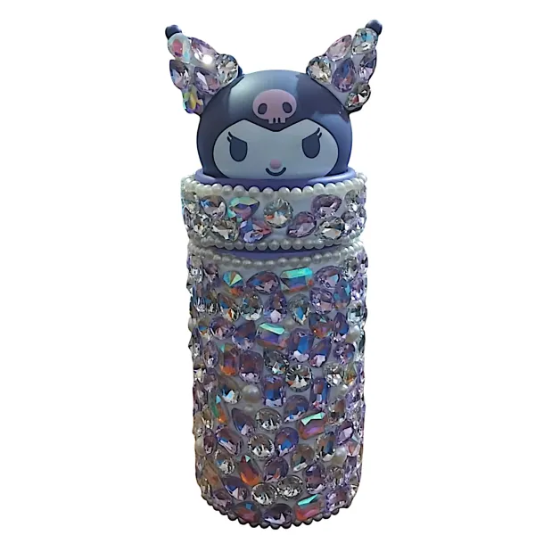 Sanrio Kuromi Θερμός παγούρι με στρας Ζεστό Κρύο 350ml 20933 Μωβ