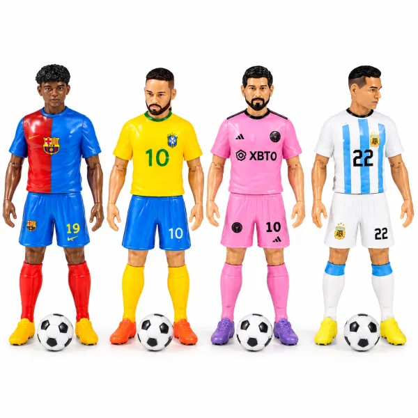 Σετ 4 Φιγούρες Ποδοσφαιριστών με Μπάλες – Action Figures 770204