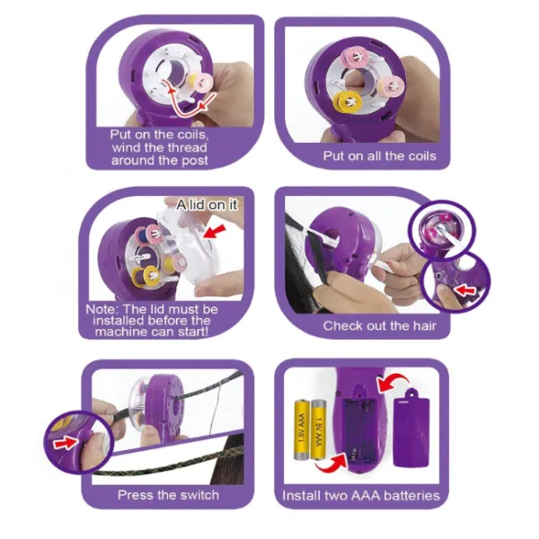 Σετ παιχνιδιού για πλεξούδα μαλλιών Set Styling Hair Stylist Accessories 917