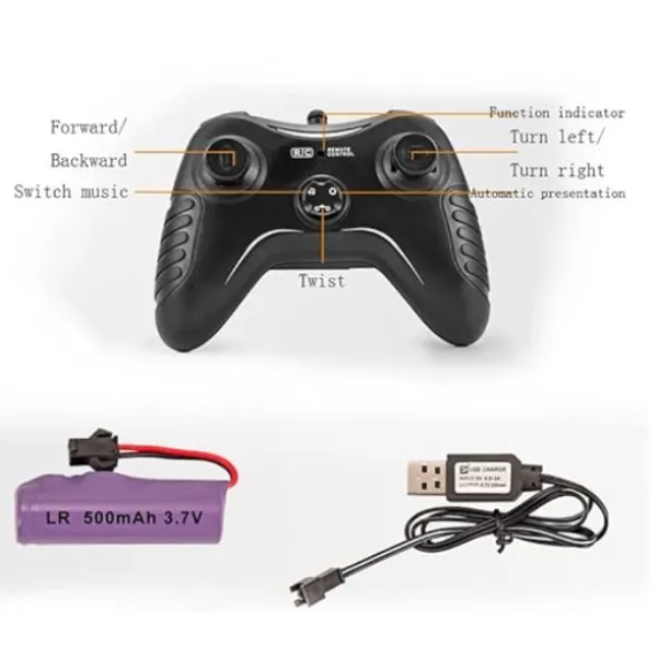 Stunt Motion Twisted RC Car, 2,4 GHz Τηλεχειριστήριο αναρριχητικό αυτοκίνητο 4WD παραμόρφωση με Music Dance Light Διπλής Όψης ZJ001A Ροζ