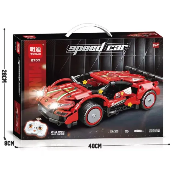 Συναρμολογούμενο και Τηλεκατευθυνόμενο Αυτοκίνητο 8+ 8702 Κόκκινο