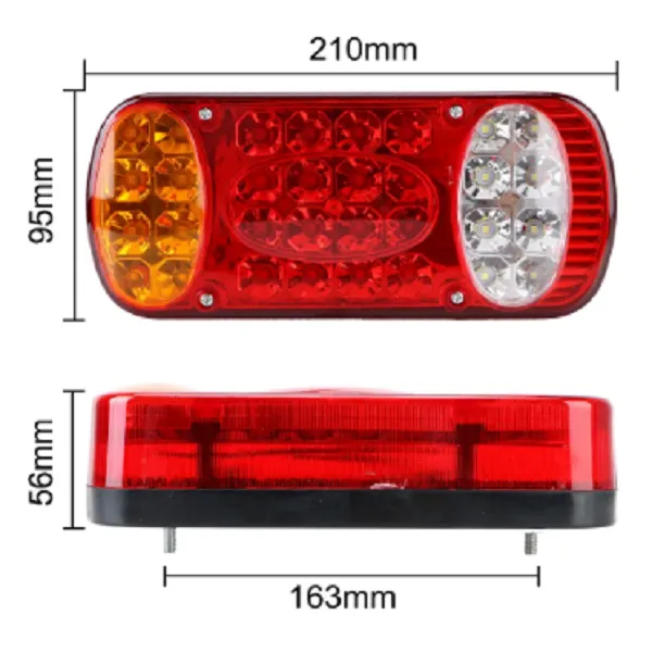 Προβολέας ουράς οχήματος 12V 24V 32LED Φρένο, προειδοποιητικό φώς στάσης, φως οπισθοπορείας w13536