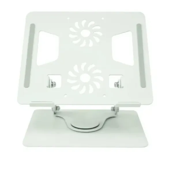 Cooling pad για laptop έως 17" Περιστροφής 360 Μοιρών με 2 Ανεμιστήρες και Διακόπτη on/off YL-906 Λευκό